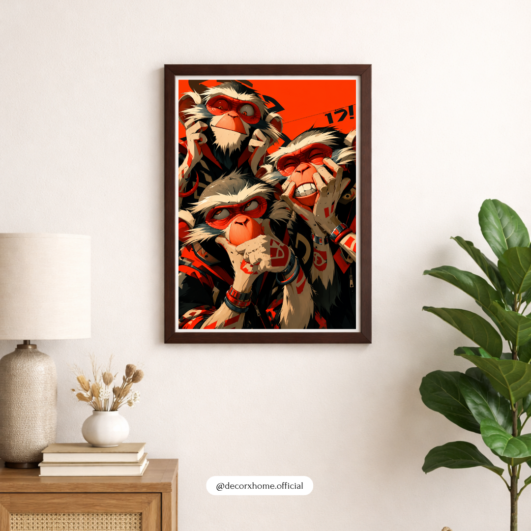 Urban Primate Chaos Poster – Bold Street Art Wall Decor