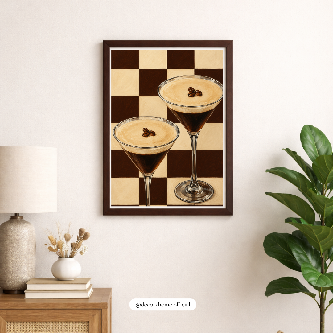 Espresso Martini Aesthetic – Modern Cocktail Wall Art Poster | DecorxHome