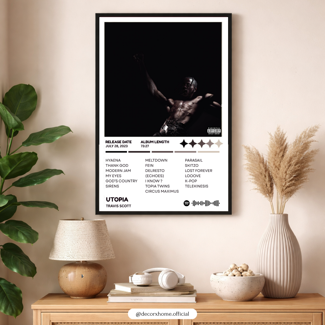 Decorxhome Custom Album Tracklist Poster – Aesthetic Music Wall Art for Bedroom & Studio 🎵