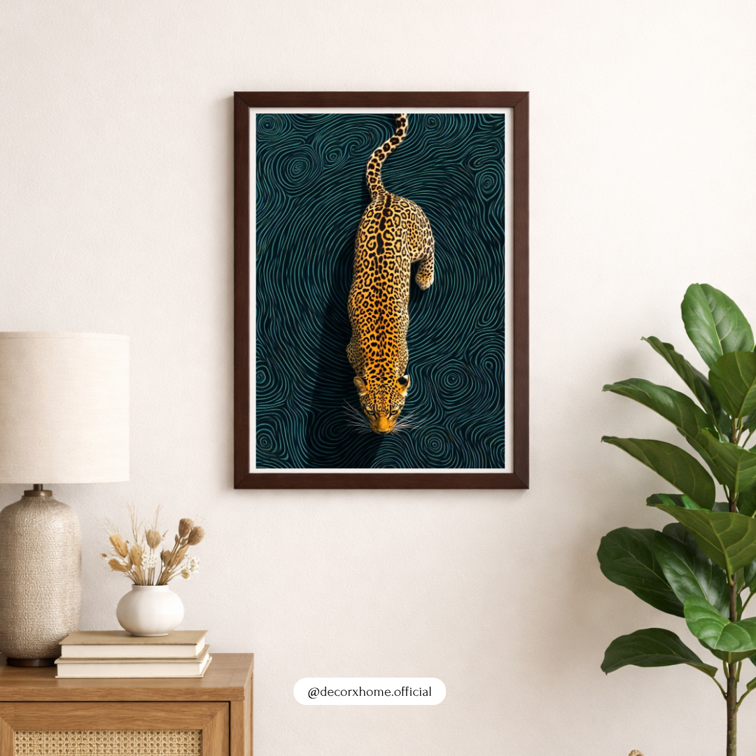 Majestic Leopard Wall Art | Bold Wildlife Abstract Poster | Luxury Statement Decor by Decorxhome