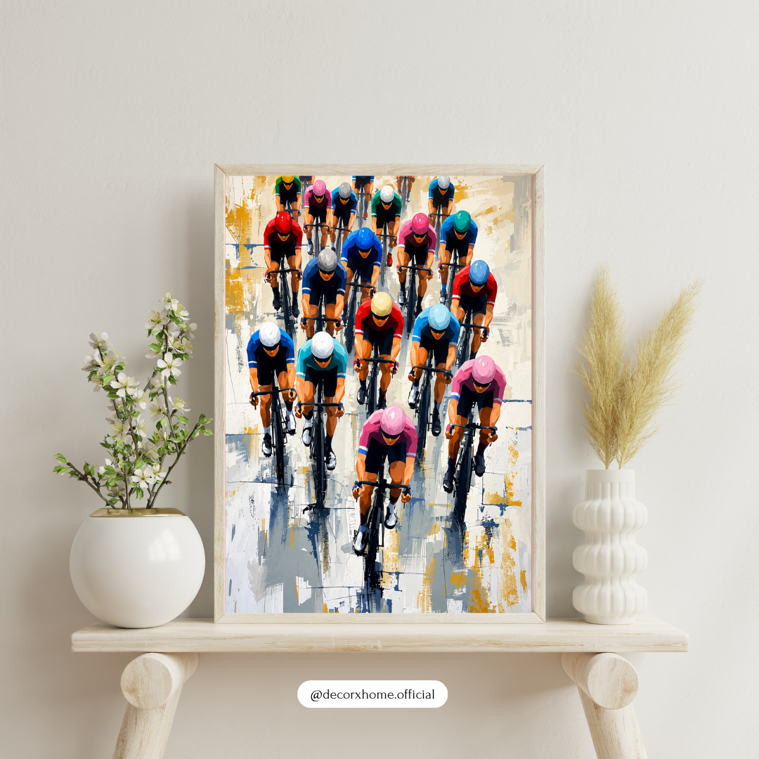 Cycling Race Poster – Dynamic Cyclists Sports Wall Art