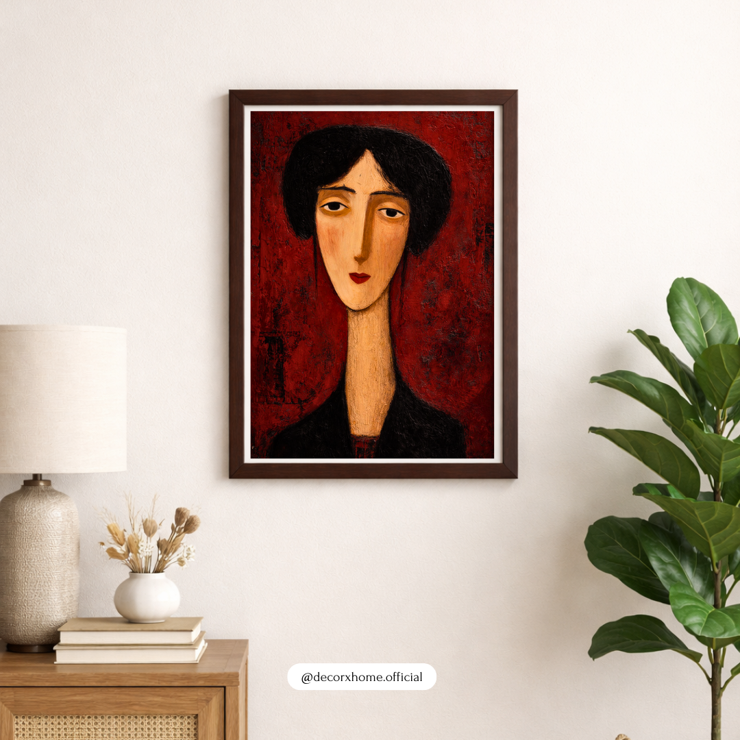 Abstract Portrait Woman Poster – Modern Expressionist Wall Art | Decorxhome