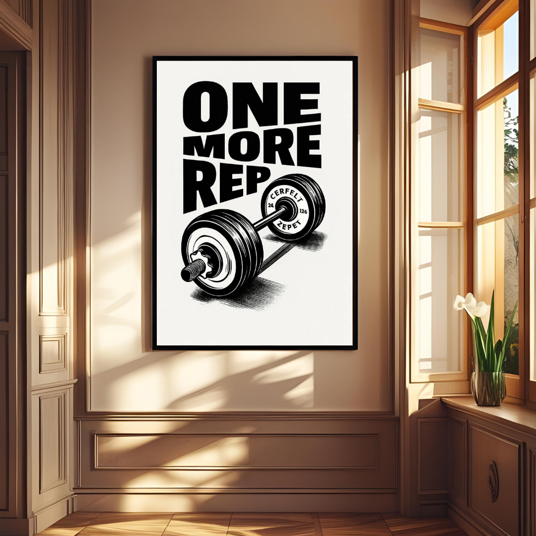💪 “One More Rep” Gym Motivation Wall Poster 🏋️‍♂️