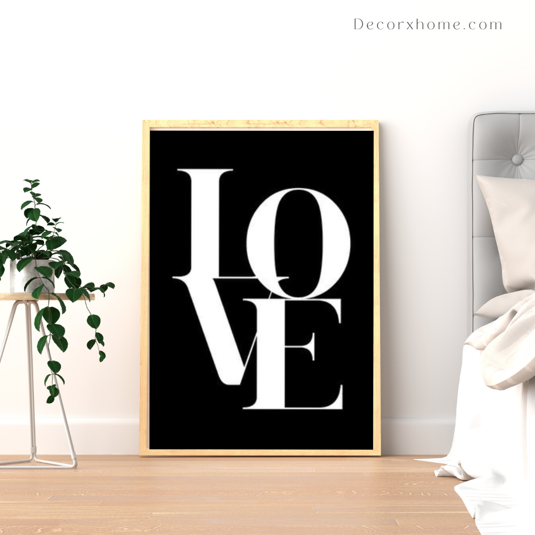 LOVE – Modern Bold Typography Minimal Wall Poster