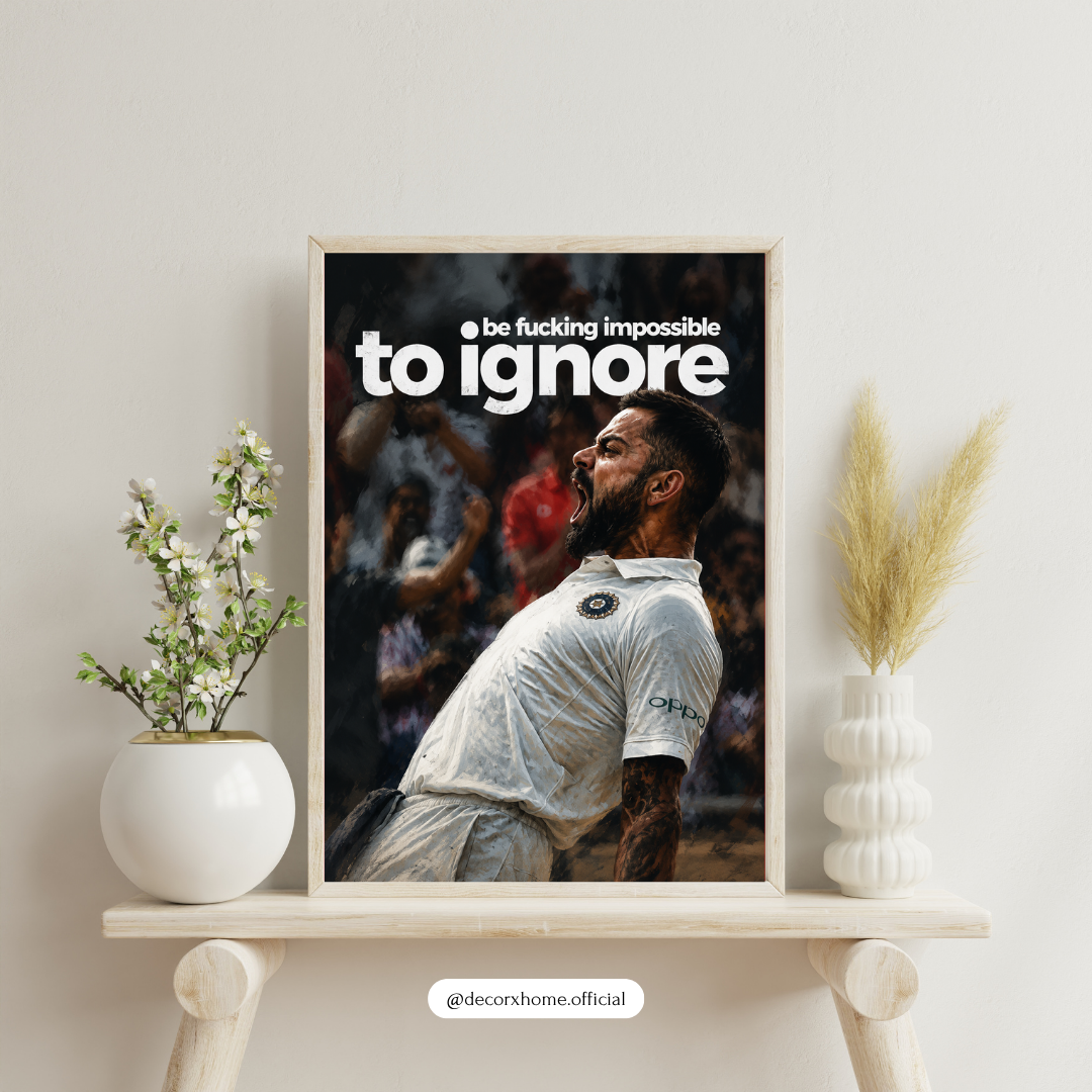 Virat Kohli Cricket Motivation Wall Art – Impossible to Ignore