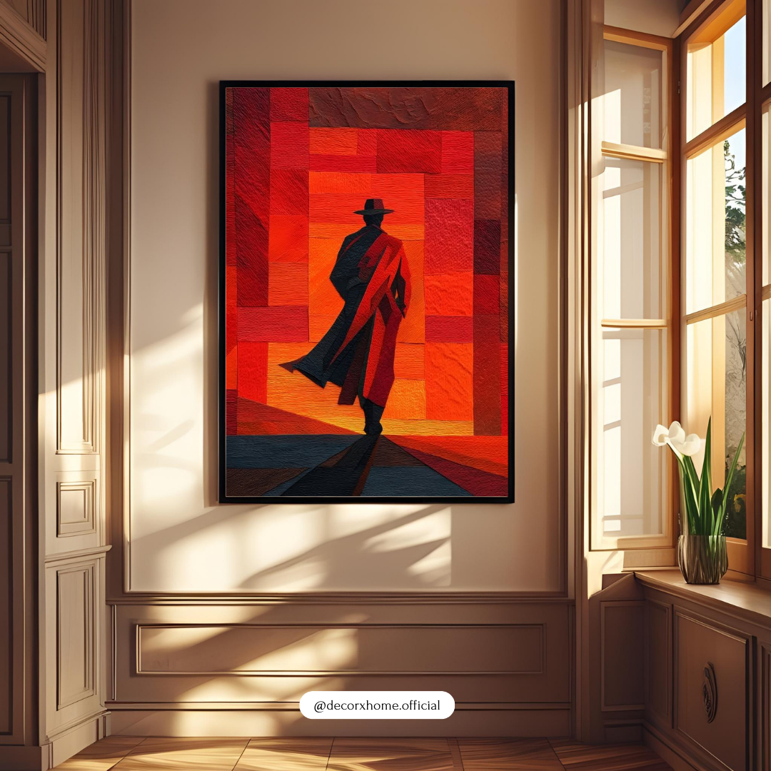 Mystery Wanderer – Cinematic Abstract Silhouette Wall Poster by Decorxhome