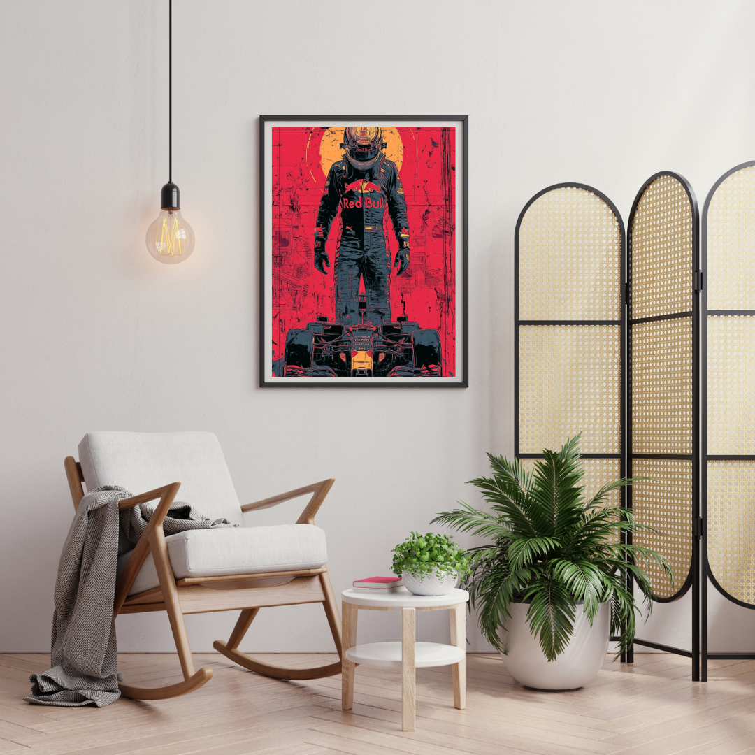 Redline Champion Wall Poster | Formula Racing Power Art Print by Decorxhome