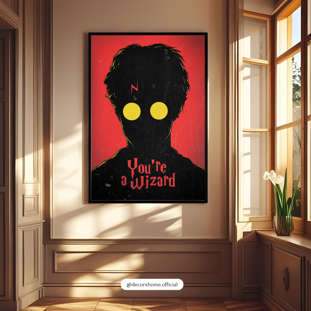 Harry Potter's Wizard Silhouette Quote Poster – Fantasy-Inspired Wall Art by Decorxhome