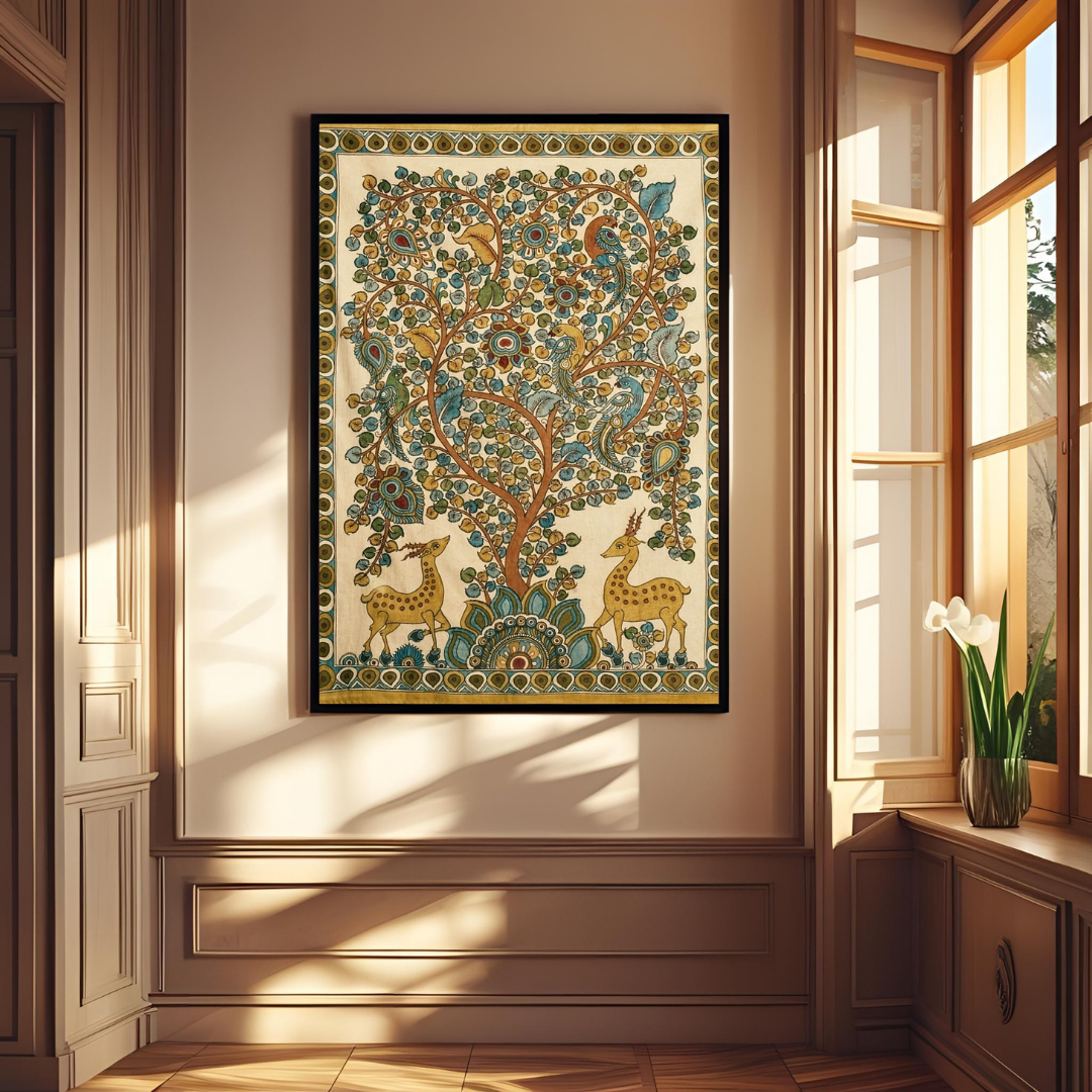 Kalamkari Tree of Life – Traditional & Cultural Poster 🌿🦚