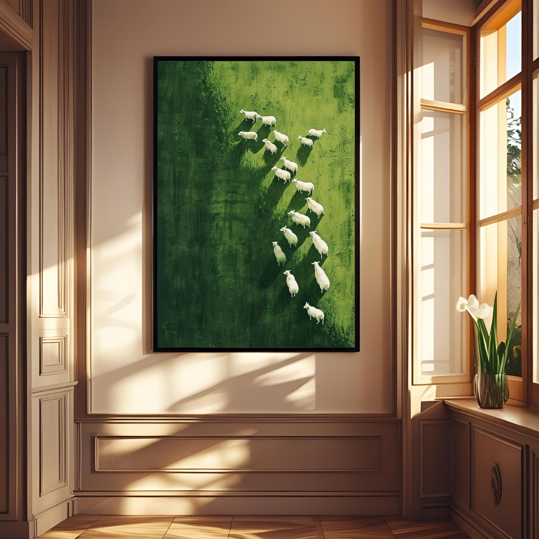 Pastoral Serenity – Sheep in Nature Poster 🐑🌿