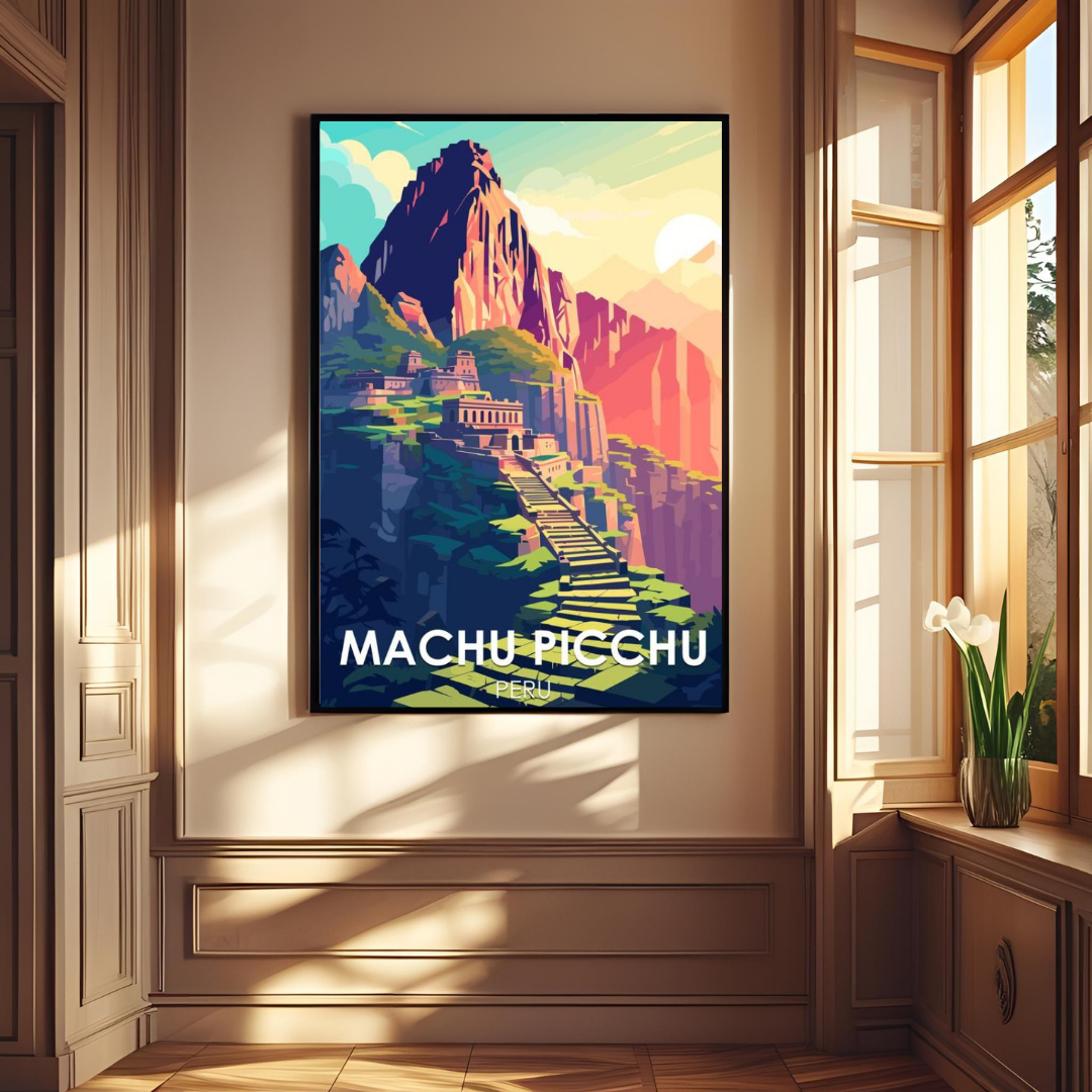 Machu Picchu Travel Wall Art Print – Framed Poster for Home & Office Decor