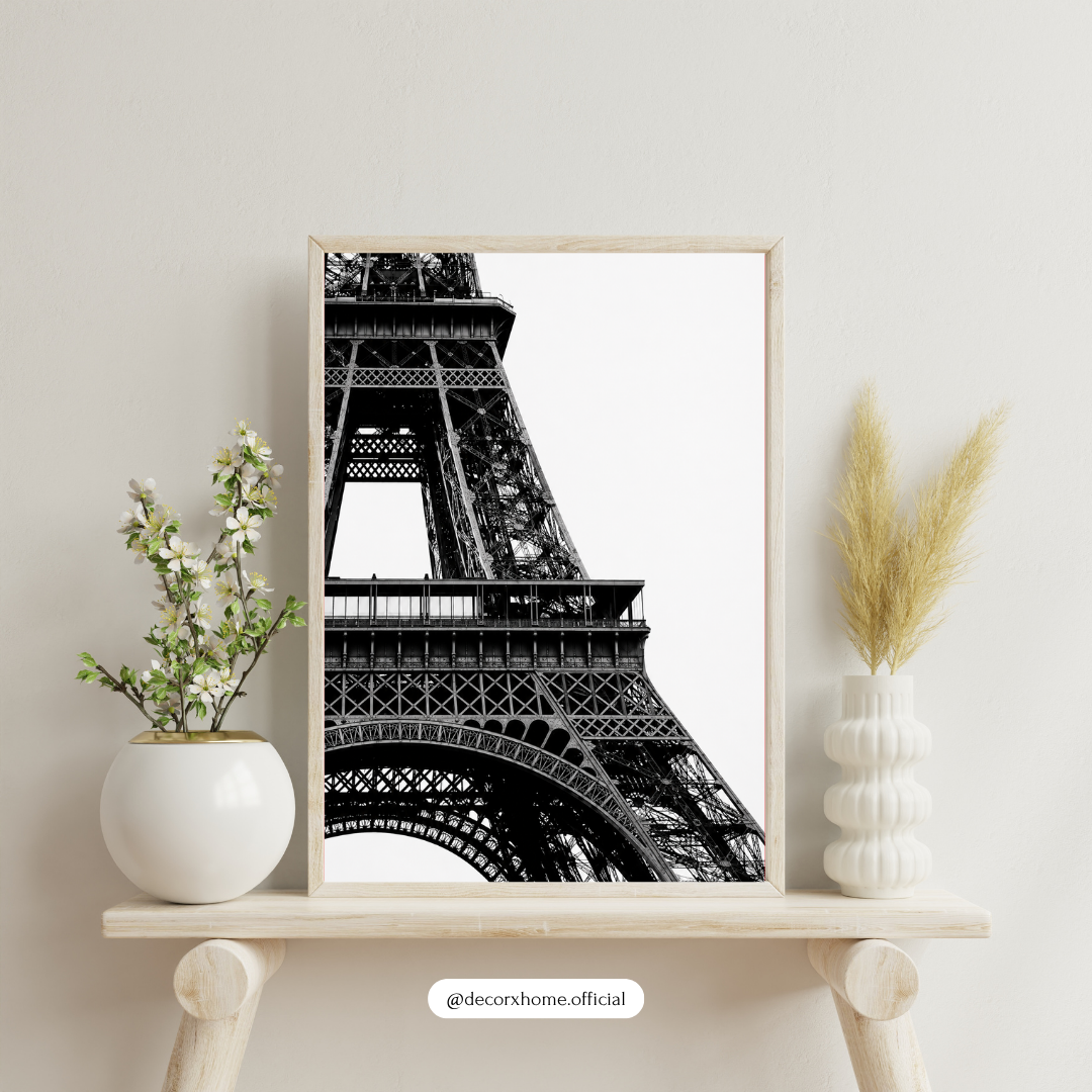 Eiffel Tower Black & White Poster | Paris Photography Wall Art | DecorexHome