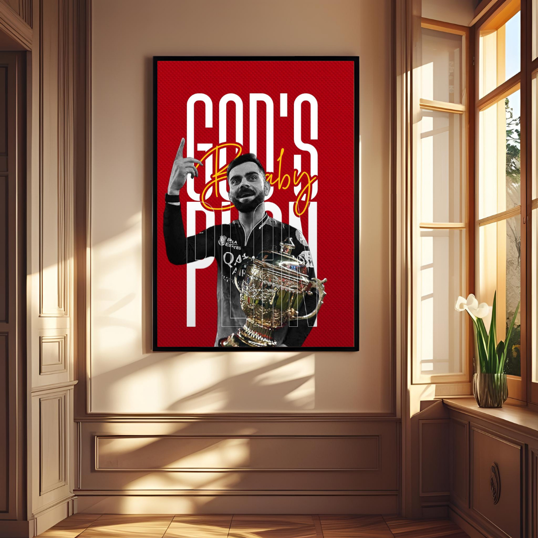 King Kohli, Cricket Legend Poster – Victory & Passion Wall Art 🏆🔥