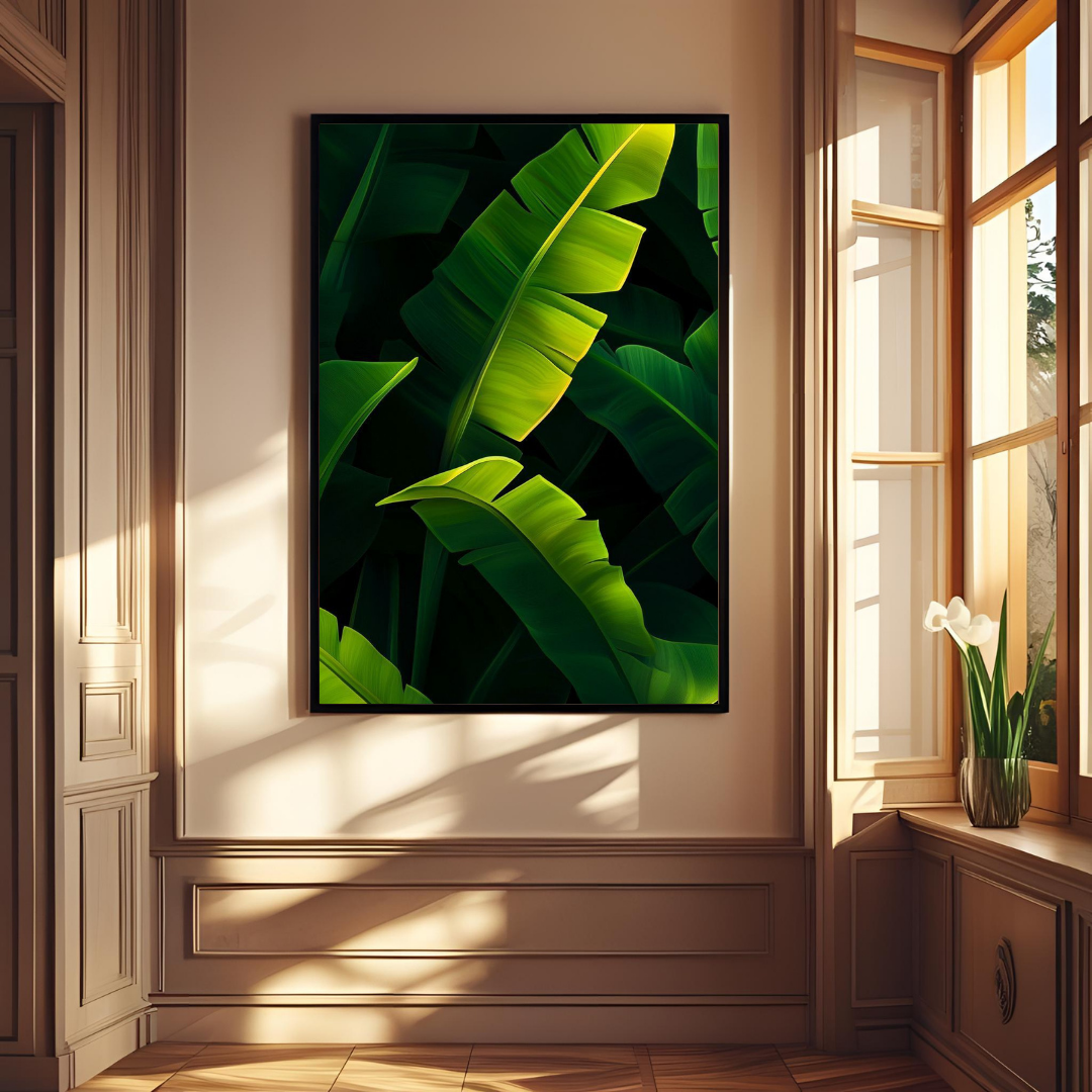 Tropical Green Harmony – Banana Leaf Poster 🌿