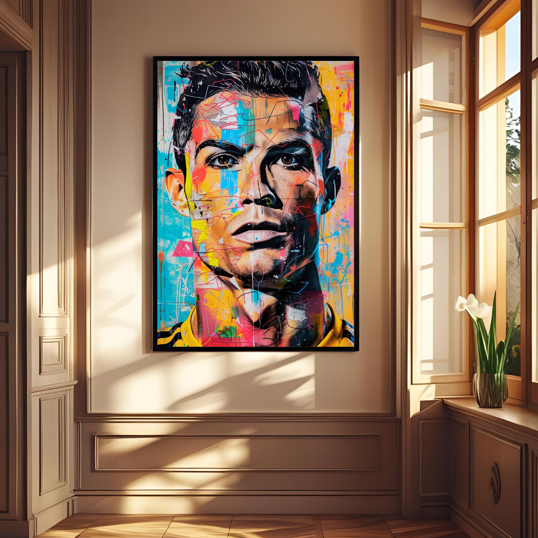 Ronaldo, Football Icon Poster – Modern Wall Art for True Fans ⚽🎨