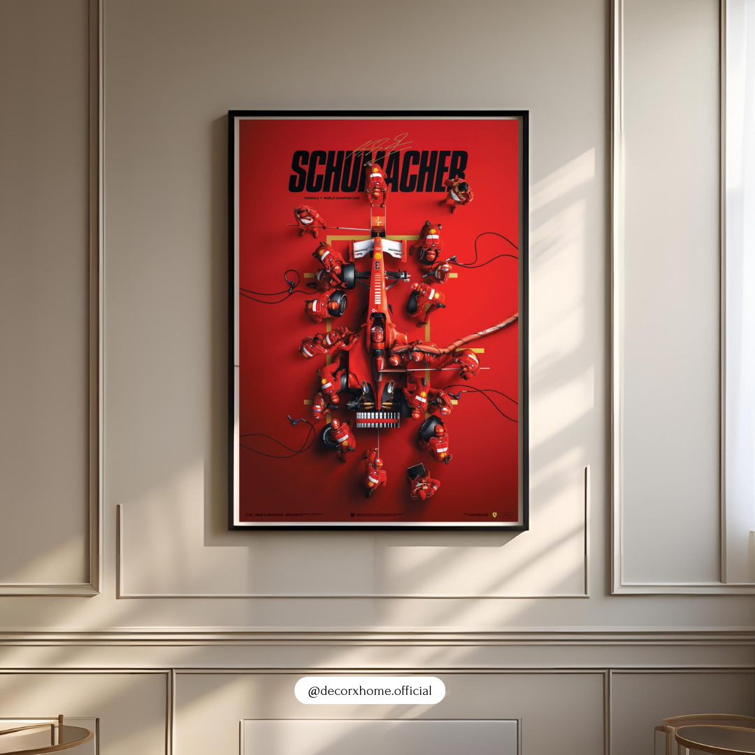 F1 - Red Pit-Stop Precision – Racing Crew Top-View Wall Poster