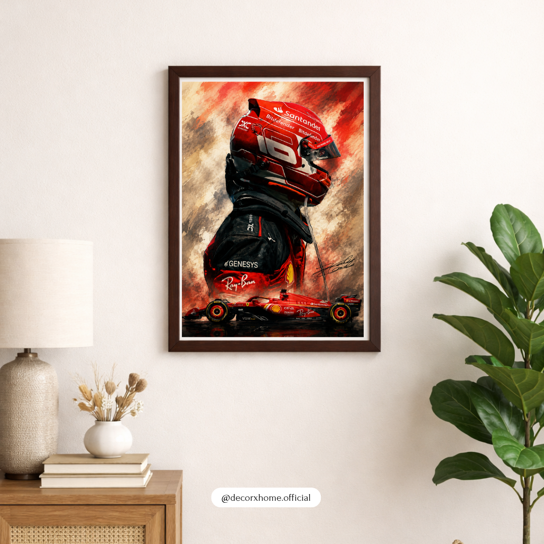 Racing Driver Wall Art Poster | Formula Racing Motorsport Artwork | Luxury Sports Car Print | Decorexhome