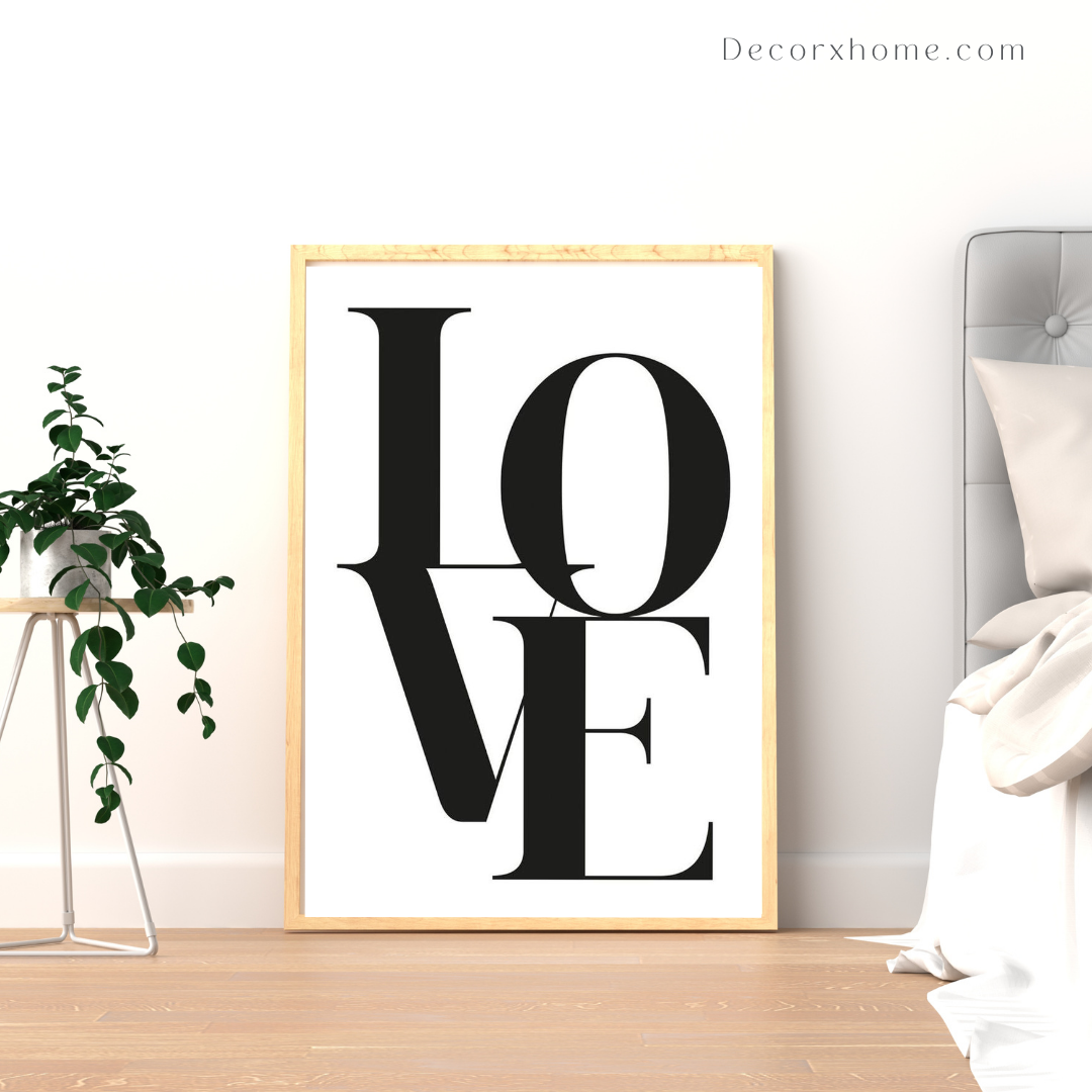 LOVE – Modern Bold Typography Minimal Wall Poster
