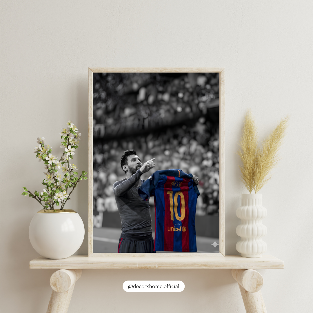 Lionel Messi Football Wall Art – Iconic No. 10 Jersey Poster