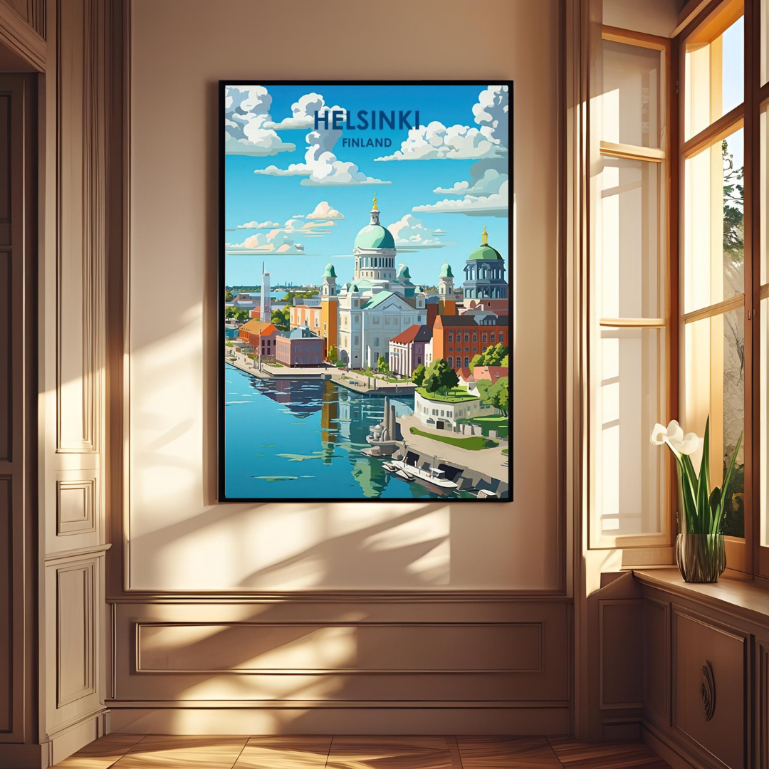 Helsinki Travel Wall Art Print – Framed Poster for Modern Home & Office Decor
