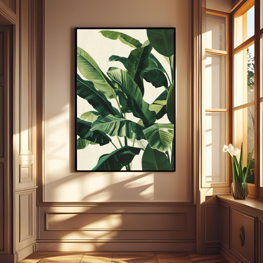 Banana Leaves Wall Poster – Nature’s Serenity Indoors 🌿✨
