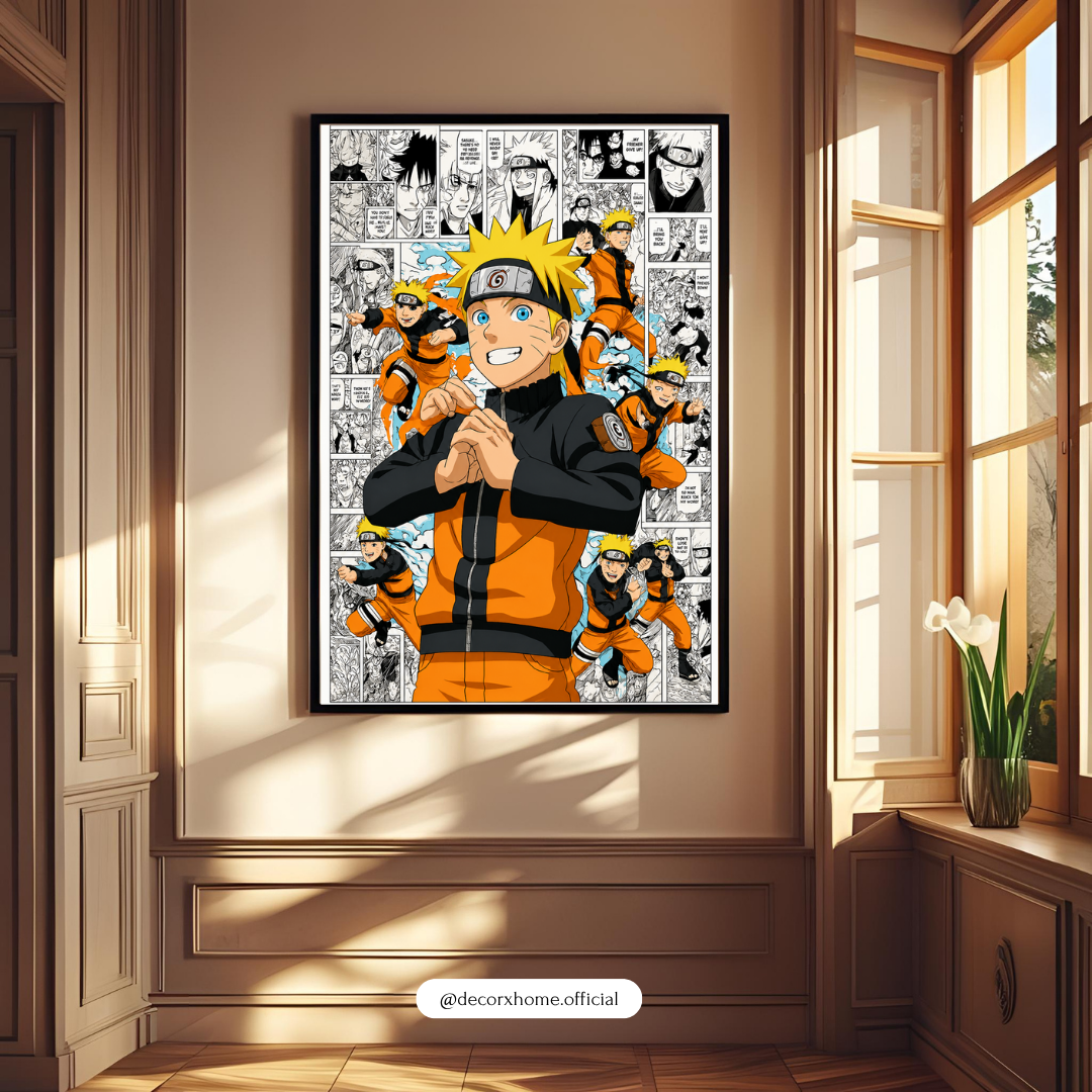 Naruto Manga Collage Poster | Anime Wall Art for Fans | Decorxhome