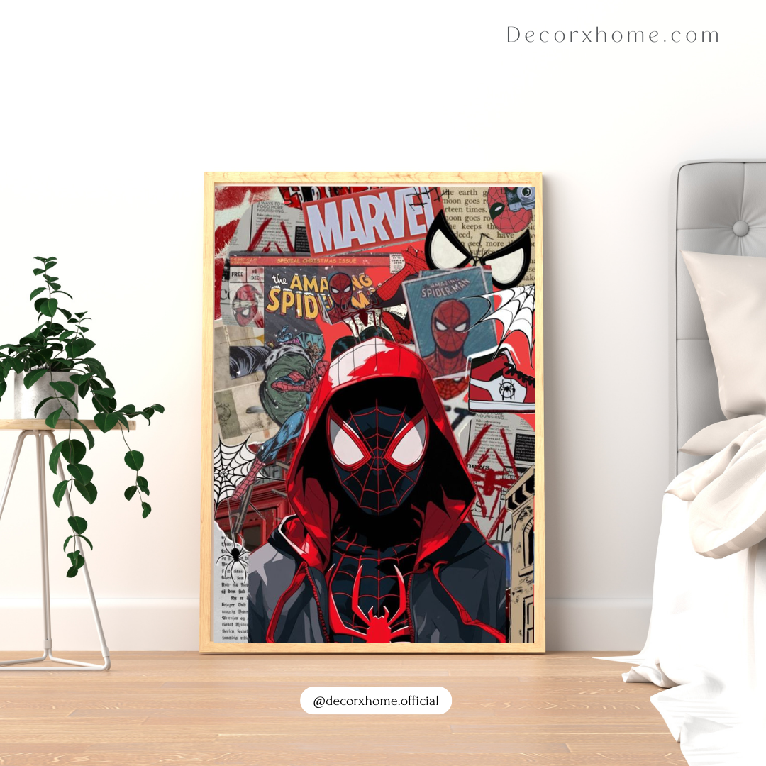 Spiderman Urban Hero Street Art Poster – Bold Comic-Style Wall Decor