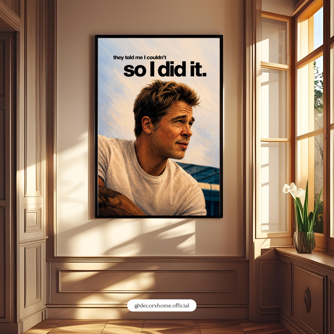 "So I Did It" Motivational Quote Poster | Inspirational Wall Art Print | Decorxhome