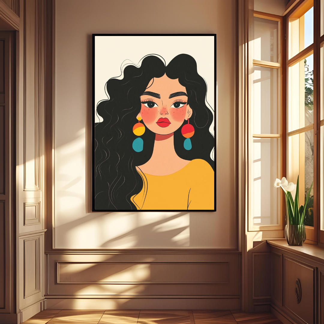 Bold Beauty – Framed Modern Woman Portrait Art Print