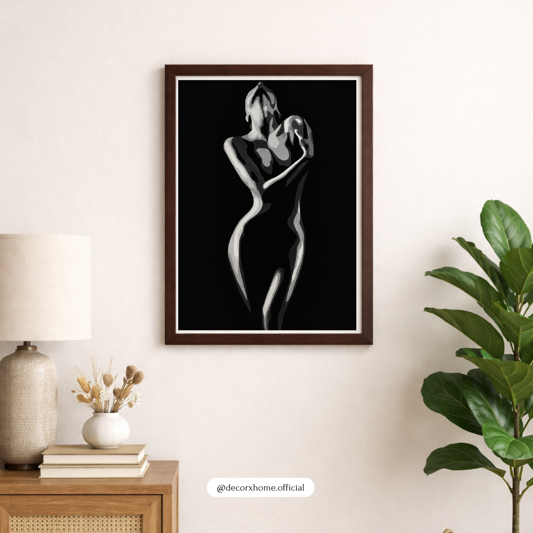 Abstract Female Face Wall Art Poster – Minimal Line Art with Earthy Tones | Modern Boho Aesthetic Print for Living Room & Bedroom | Decorxhome (Copy)