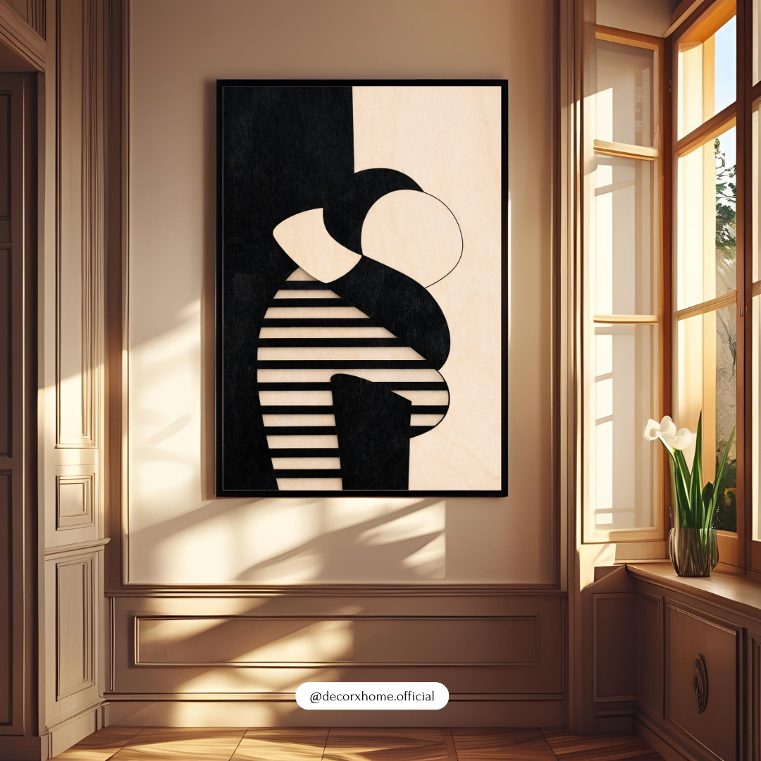 Minimal Abstract Figure Wall Art Poster – Modern Black & White Home Décor by Decorxhome