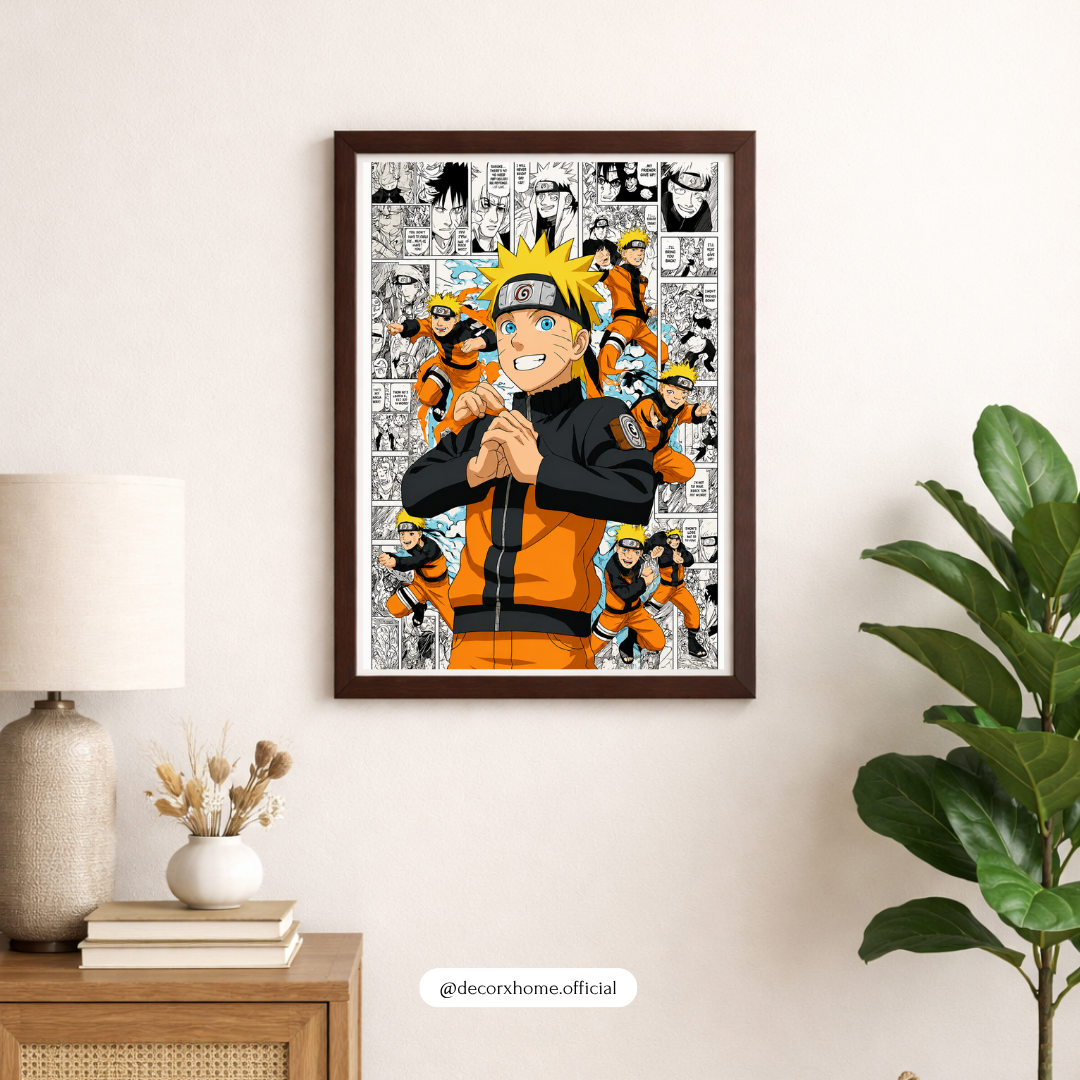 Naruto Manga Collage Poster | Anime Wall Art for Fans | Decorxhome