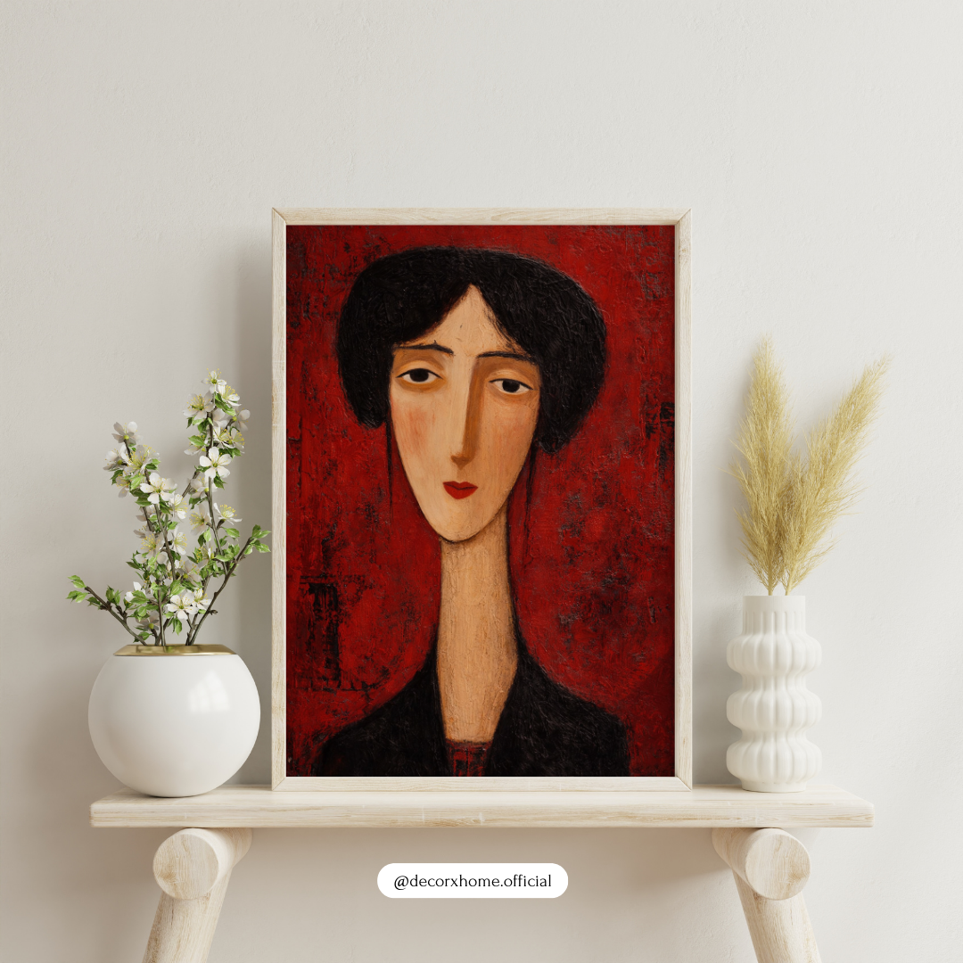 Abstract Portrait Woman Poster – Modern Expressionist Wall Art | Decorxhome