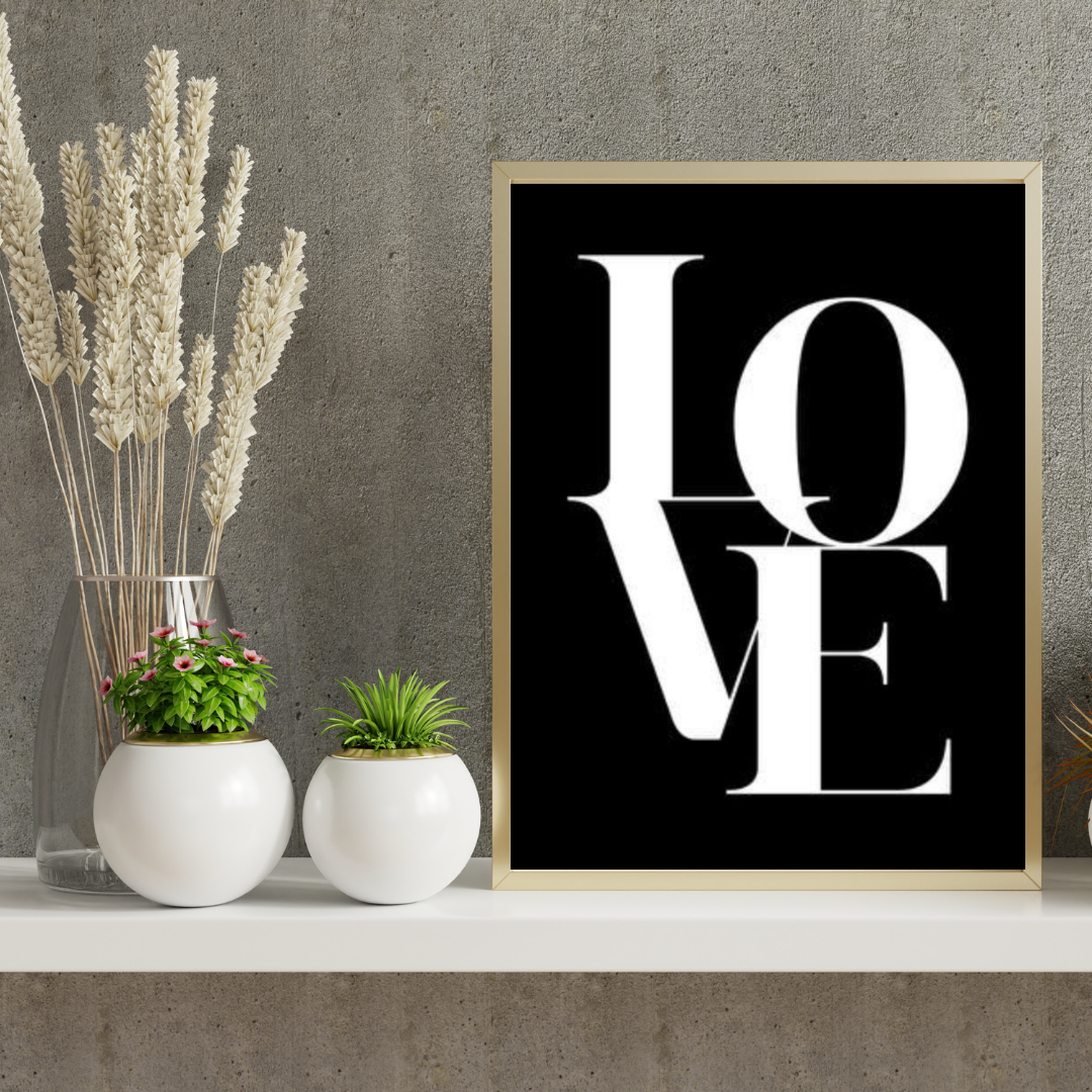 LOVE – Modern Bold Typography Minimal Wall Poster