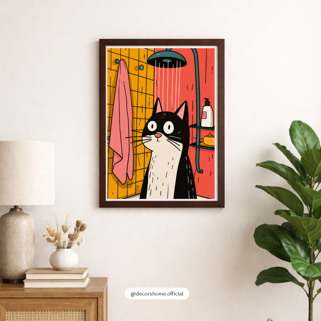 Brushing Duck Poster | Cute Cute Cat Bathroom Poster | Whimsical Cartoon Wall Art Print | Modern Pop Art Decor | DecorexhomeBathroom Duck Wall Art for Modern & Kids Decor – Decorxhome (Copy)