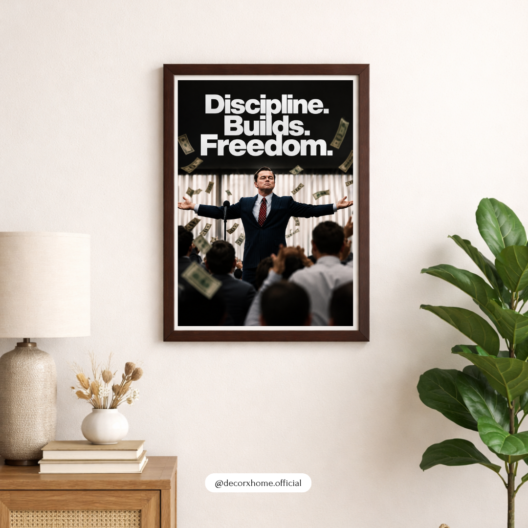 Discipline Builds Freedom – Motivational Money & Success Poster | Decorexhome
