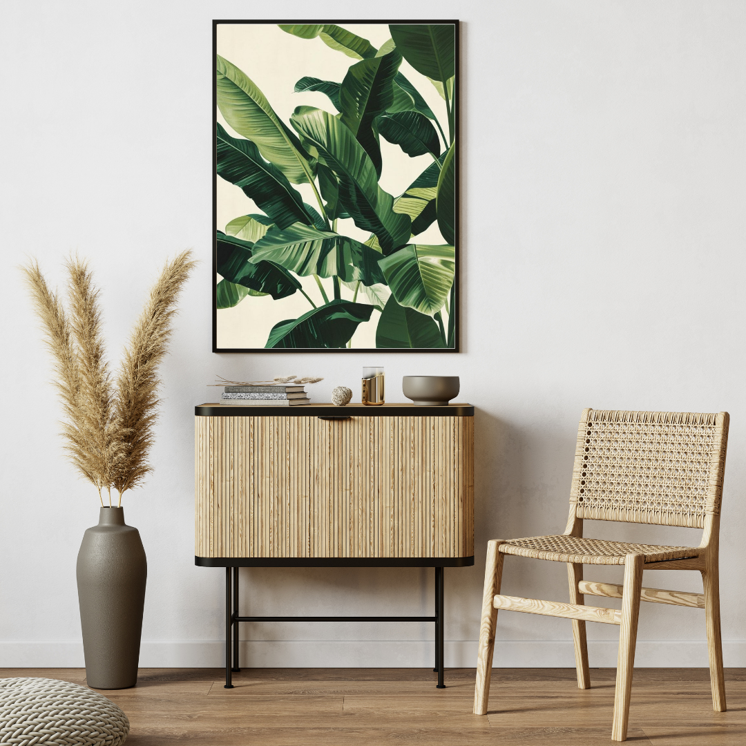 Banana Leaves Wall Poster – Nature’s Serenity Indoors 🌿✨