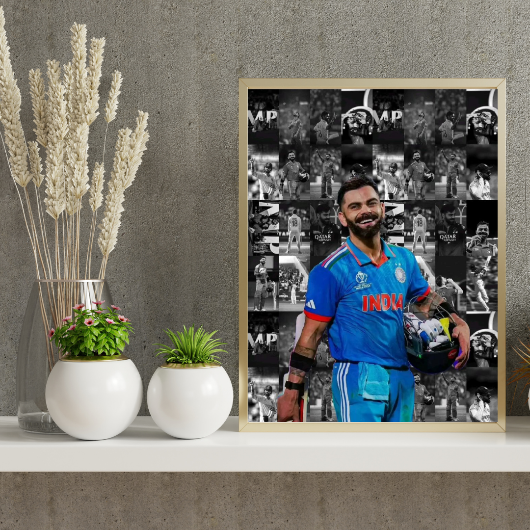 Virat Kohli Cricket Champion Tribute – Iconic Sports Art Wall Poster