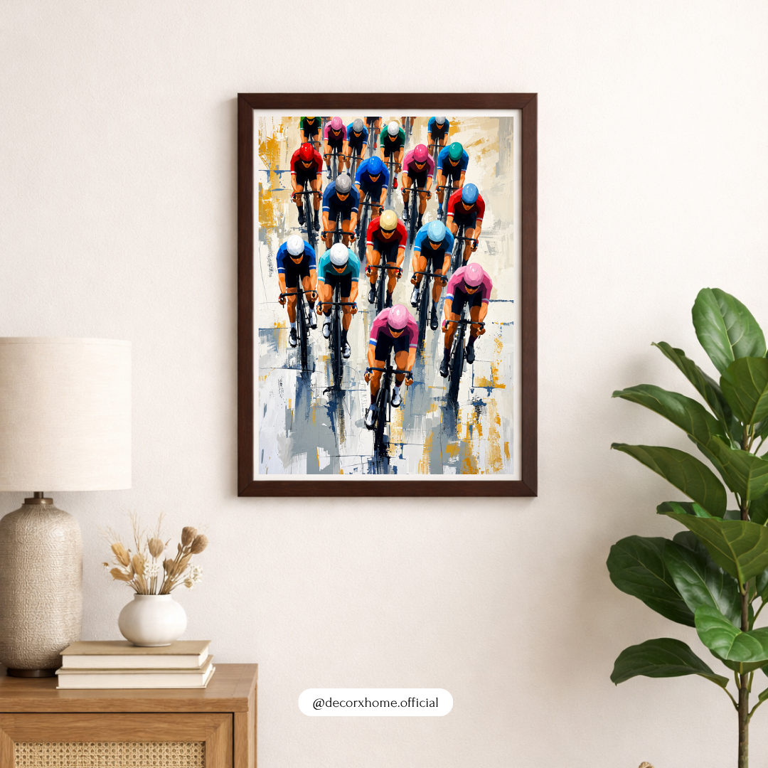 Cycling Race Poster – Dynamic Cyclists Sports Wall Art