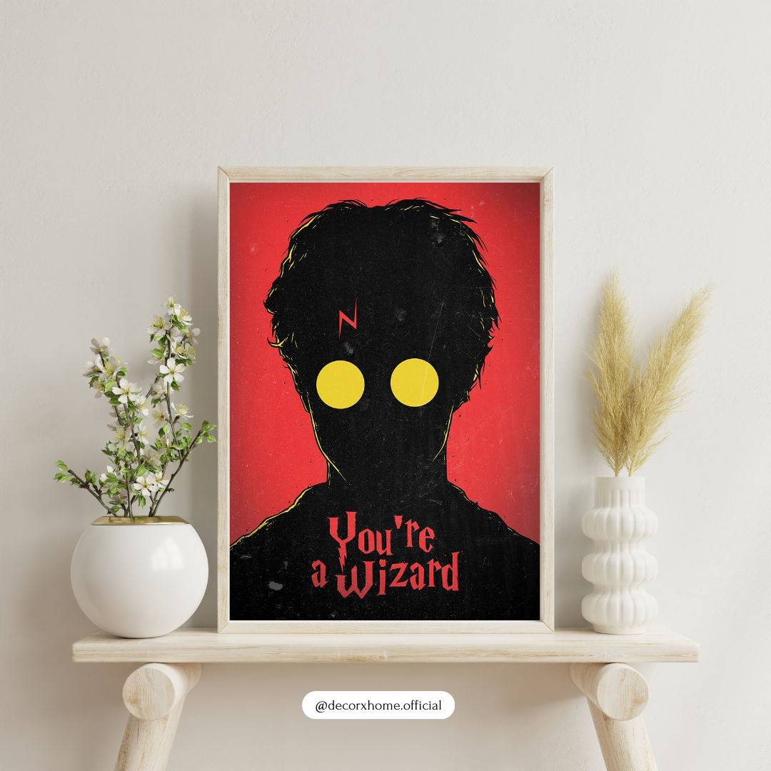 Harry Potter's Wizard Silhouette Quote Poster – Fantasy-Inspired Wall Art by Decorxhome