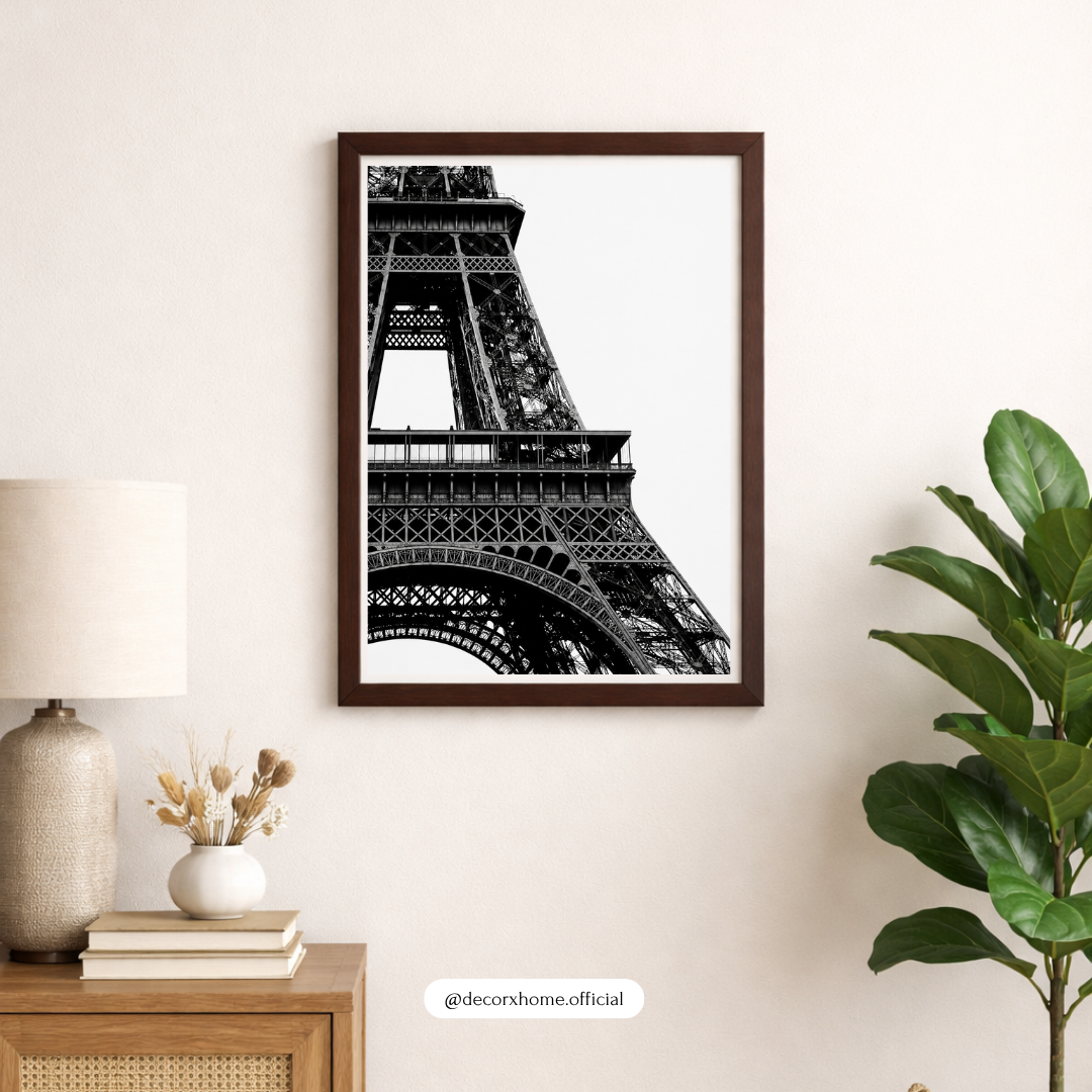 Eiffel Tower Black & White Poster | Paris Photography Wall Art | DecorexHome