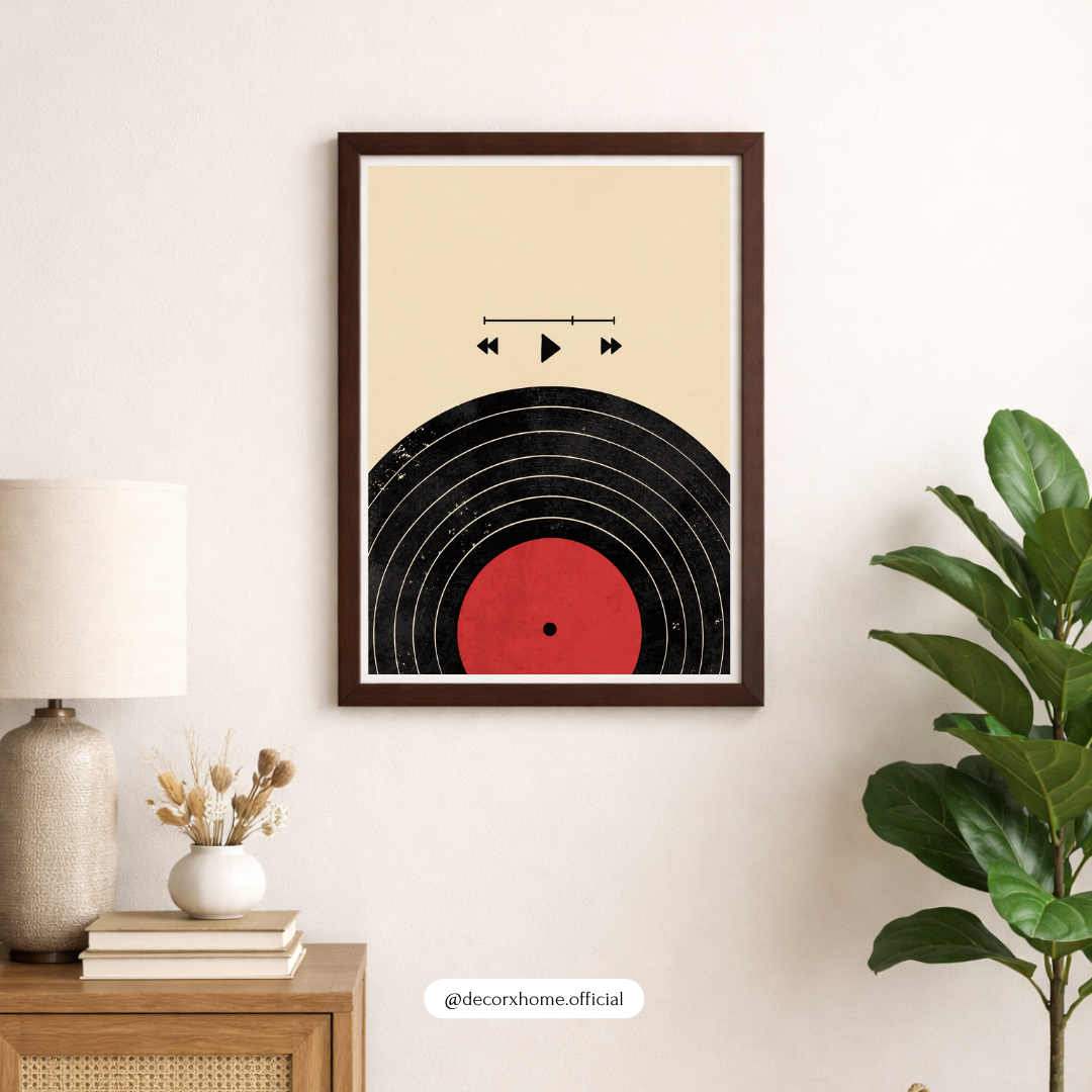 Retro Vinyl Record Wall Art | Minimalist Music Poster | Decorxhome