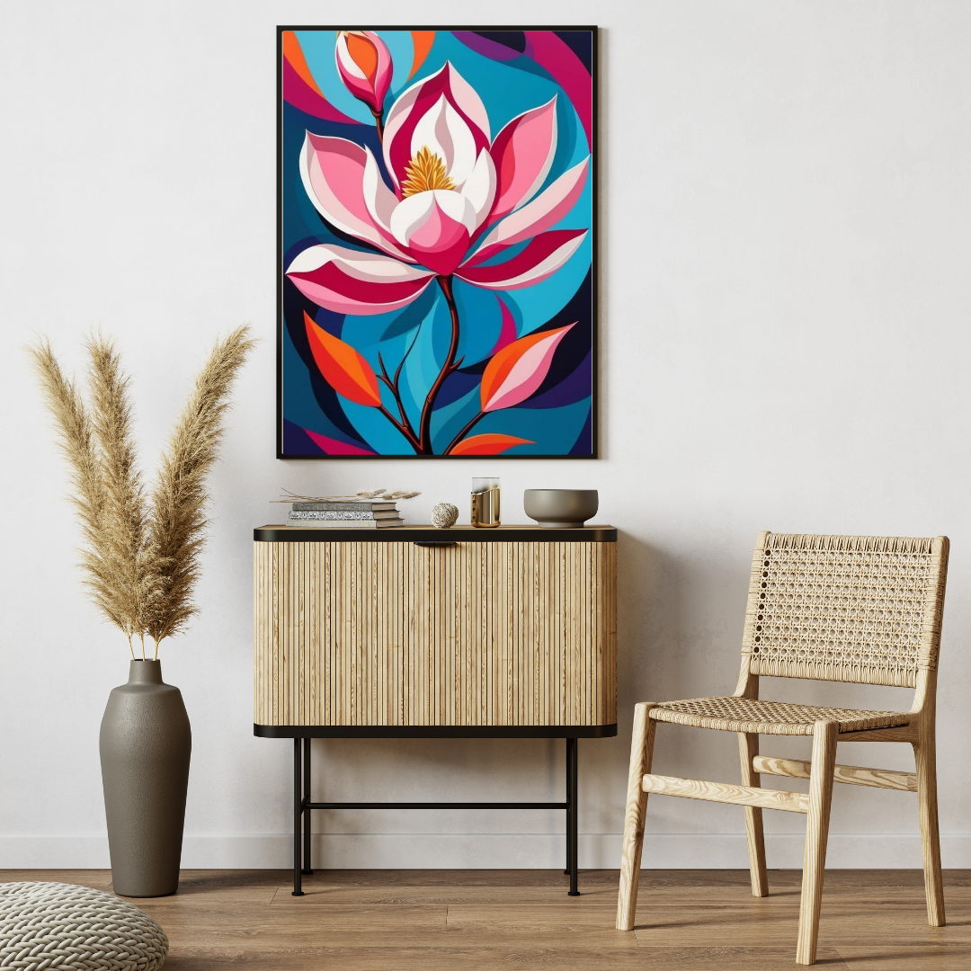Radiant Lotus – Spiritual Wall Poster 🌸✨