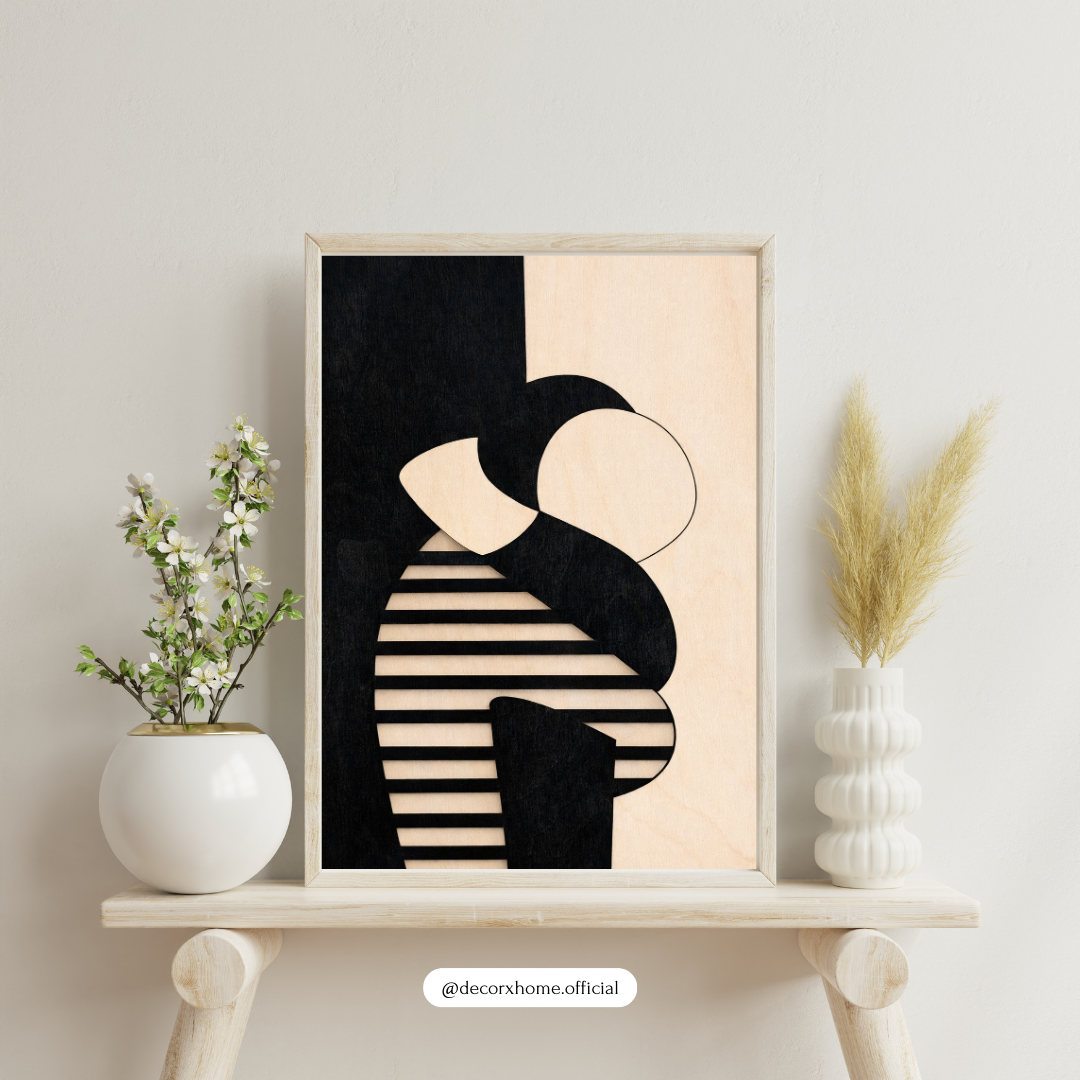 Minimal Abstract Figure Wall Art Poster – Modern Black & White Home Décor by Decorxhome