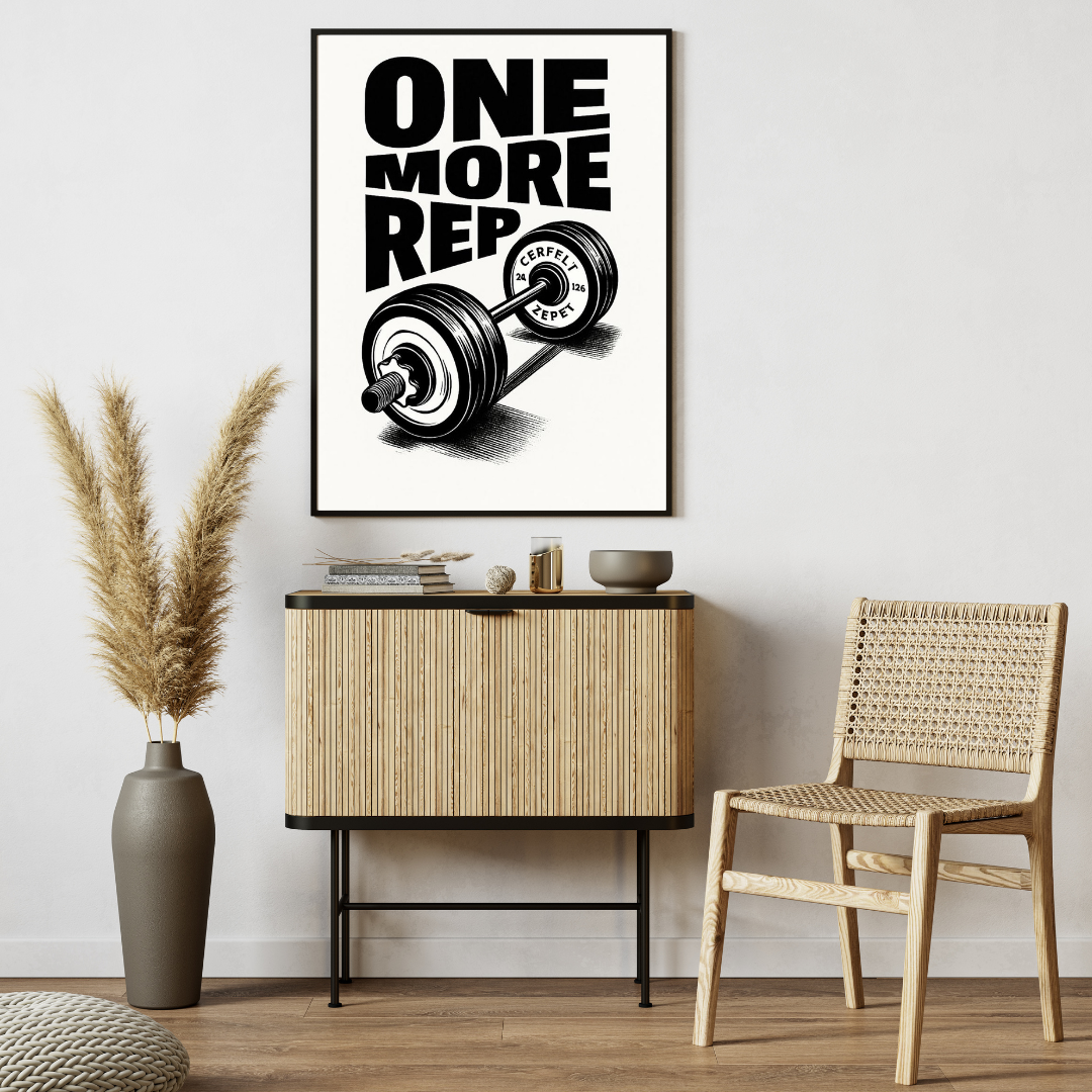 💪 “One More Rep” Gym Motivation Wall Poster 🏋️‍♂️