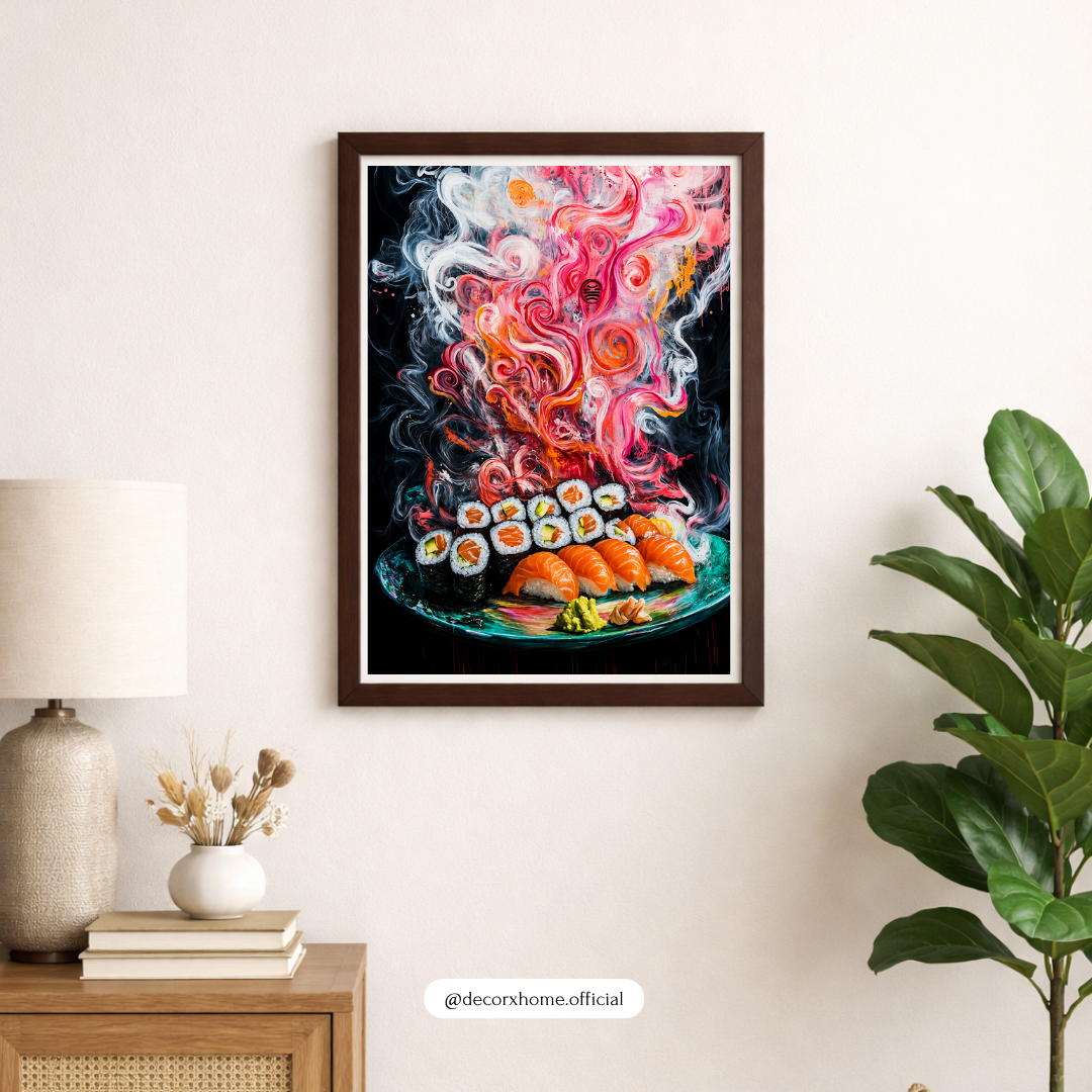 Vibrant Sushi & Japanese Food Aesthetic Wall Art