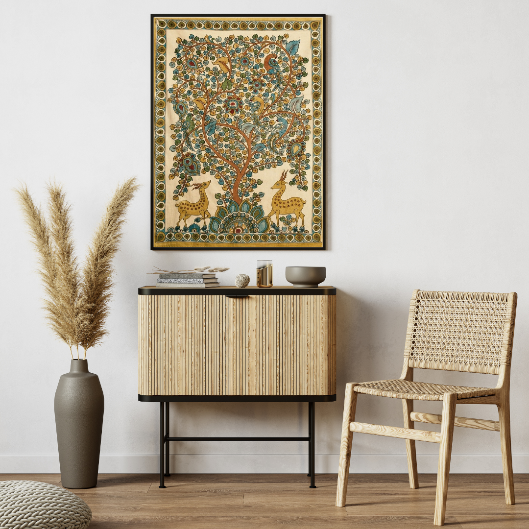 Kalamkari Tree of Life – Traditional & Cultural Poster 🌿🦚