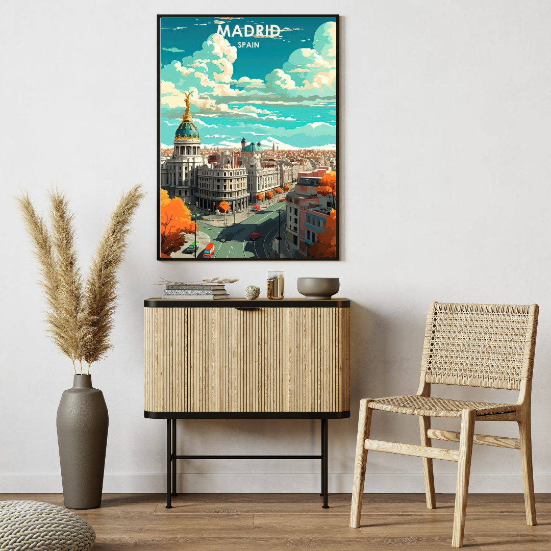 Madrid Travel Wall Art Print – Framed Poster for Stylish Home & Office Decor