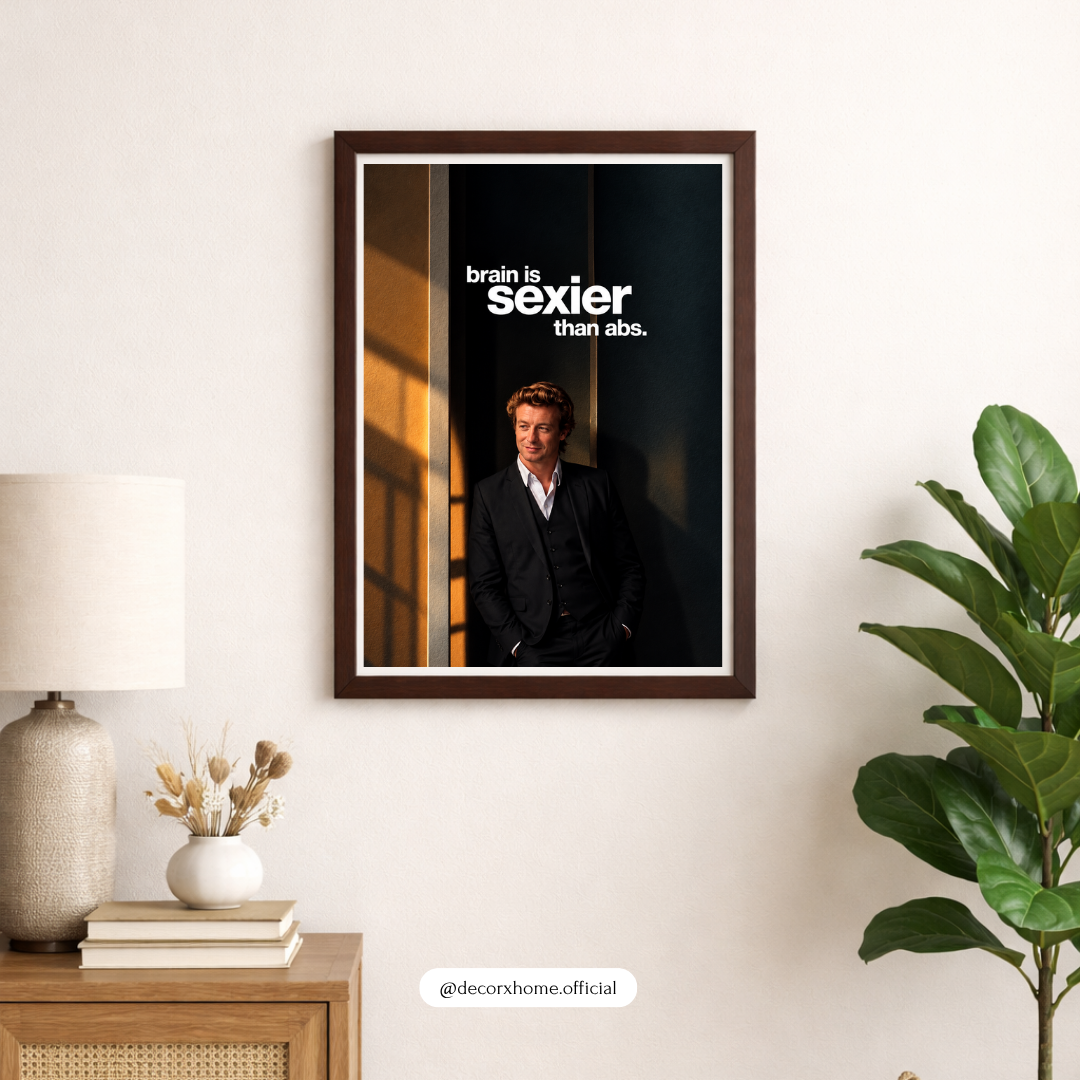Brain Is Sexier Than Abs – Minimalist Motivational Wall Art | Decorxhome