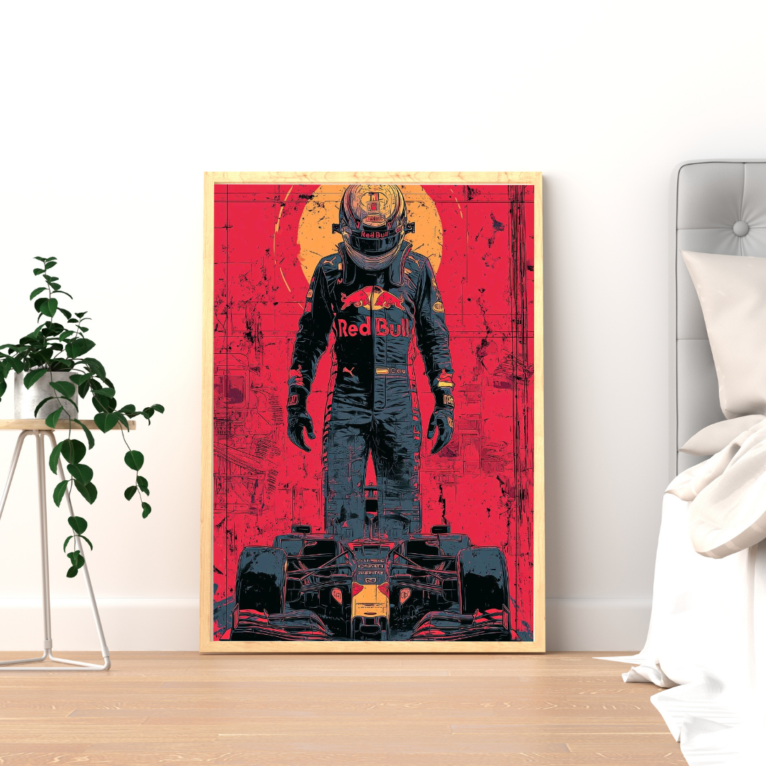 Redline Champion Wall Poster | Formula Racing Power Art Print by Decorxhome